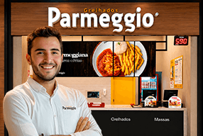 Quanto custa abrir uma franquia Parmeggio na praça de alimentação?